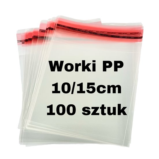 Worek foliowy PP 10/15 cm + 5 cm KAL. op. 100 szt.