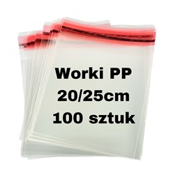 Worek foliowy PP 20/25 cm + 4 cm KAL. op. 100 szt.