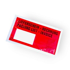 DOKLEJKA DL Z NADRUKIEM ( LIEFERSCHEIN RECHNUNG ) SELF ADHESIVE ENVELOPE 1000 szt.